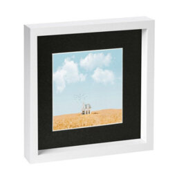 "Nicola Spring 10 X 10"" Photo Frame - Black Mount 3D Photo Frame Picture Frame Box Portrait Display Case & Spacer (6 X 6"" Mount)" - thumbnail 1