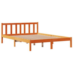 Berkfield Bed Frame With Headboard Without Mattress Wax Brown 160X200 Cm - thumbnail 8