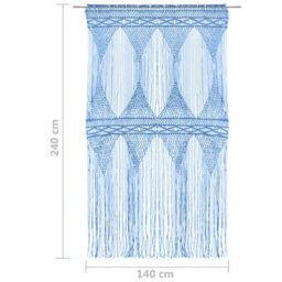 Walplus Macrame Curtain Blue 140X240 Cm Cotton - thumbnail 5
