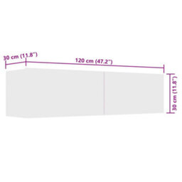 Vidaxl Tv Cabinet White 120X30X30 Cm Engineered Wood - thumbnail 8