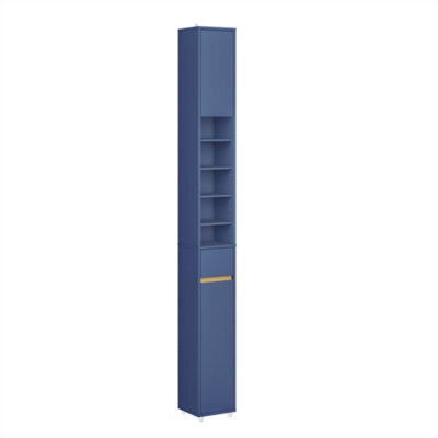 Sobuy Bzr34-Ii-B,tall Bathroom Storage Cabinet - Slim Bathroom Unit,compact Bathroom Furniture, Blue,w20Xd20Xh180 - image 1
