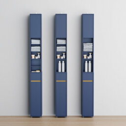 Sobuy Bzr34-Ii-B,tall Bathroom Storage Cabinet - Slim Bathroom Unit,compact Bathroom Furniture, Blue,w20Xd20Xh180 - thumbnail 6