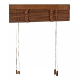 Urbn-Living Pecan - 25mm Horizontal Wooden Slats With Valance - 40Cm X 210Cm - thumbnail 3