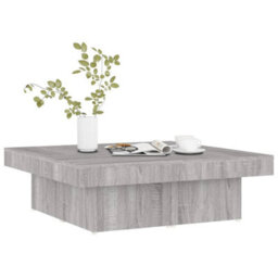 Berkfield Coffee Table Grey Sonoma 90X90X28 Cm Engineered Wood - thumbnail 3