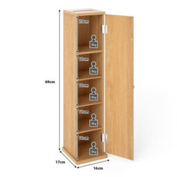 Gainoom Compact Toilet Tissue Storage Tower Toilet Paper Storage Holder-Natural - thumbnail 2