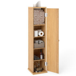 Gainoom Compact Toilet Tissue Storage Tower Toilet Paper Storage Holder-Natural - thumbnail 6