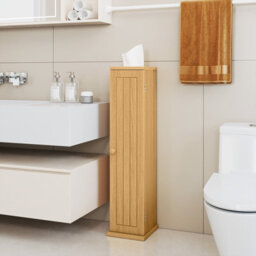 Gainoom Compact Toilet Tissue Storage Tower Toilet Paper Storage Holder-Natural - thumbnail 5