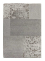 Silver Wool Handmade Luxurious Geometric Rug Easy To Clean Living Room And Bedroom-120Cm X 170Cm - thumbnail 6