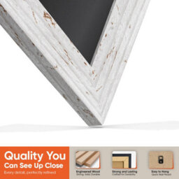 "16X16"" White Rustic Modern Vinyl Record Frame With Black Mount For 12 Inch Lp Disc - Ak Frames" - thumbnail 3