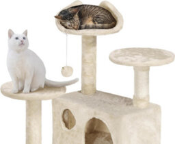 STARNINE Large Cat Tree 135Cm Cat Tower Scratching Posts Multi Level Kitten Tree House Tower Condos W/ Dangling Balls Indoor Cats Activity - thumbnail 3
