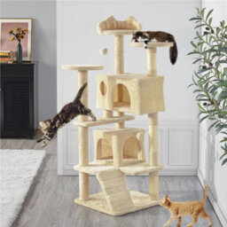 STARNINE Large Cat Tree 135Cm Cat Tower Scratching Posts Multi Level Kitten Tree House Tower Condos W/ Dangling Balls Indoor Cats Activity - thumbnail 1
