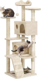 STARNINE Large Cat Tree 135Cm Cat Tower Scratching Posts Multi Level Kitten Tree House Tower Condos W/ Dangling Balls Indoor Cats Activity - thumbnail 6