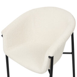 Beliani Set Of 2 Dining Chairs Ames Boucle Off-White - thumbnail 8