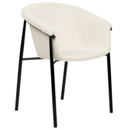 Beliani Set Of 2 Dining Chairs Ames Boucle Off-White - thumbnail 5