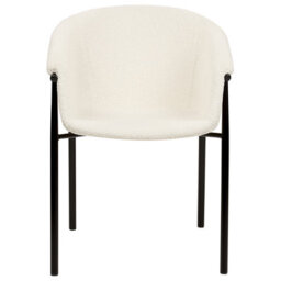 Beliani Set Of 2 Dining Chairs Ames Boucle Off-White - thumbnail 6