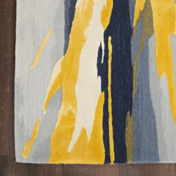 Grey Gold Wool Luxurious Modern Optical/ (3D) Easy To Clean Living Room And Bedroom-236Cm X 297Cm - thumbnail 8