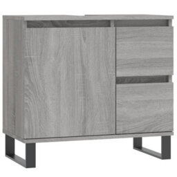 Berkfield Bathroom Cabinet Grey Sonoma 65X33X60 Cm Engineered Wood - thumbnail 2