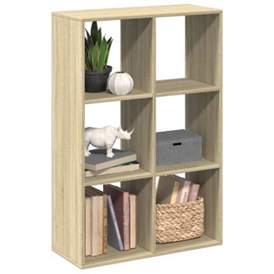 Berkfield Room Divider Bookcase Sonoma Oak 69.5X29X103.5 Cm Engineered Wood - image 1