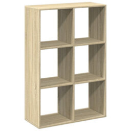 Berkfield Room Divider Bookcase Sonoma Oak 69.5X29X103.5 Cm Engineered Wood - thumbnail 7