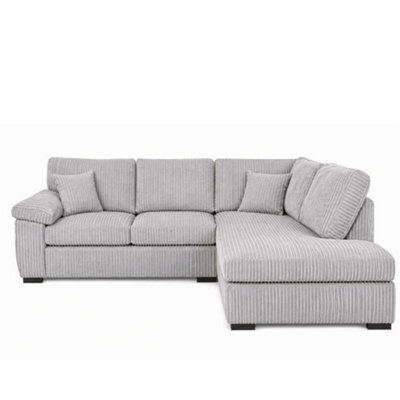BlissFurniture Ltd Amalfi Right Hand Corner Sofa With Soft Fabric & Modern Design In Silver