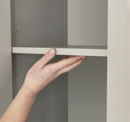 GoodHome Perma Tall Satin Grey Single Freestanding Bathroom Cabinet (H)185Cm (W)40Cm - thumbnail 5