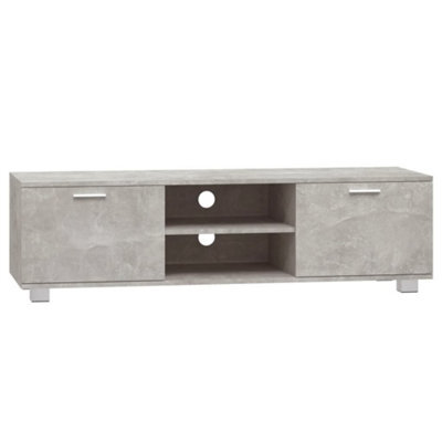 Berkfield Modern Tv Cabinet Concrete Grey 140X40.5X35 Cm Engineered Wood - image 1