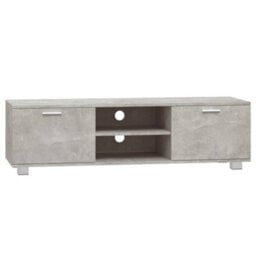 Berkfield Modern Tv Cabinet Concrete Grey 140X40.5X35 Cm Engineered Wood - thumbnail 1