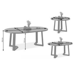 Arian Modern Extendable Dining Table 100-180X100 Cm Stylish Walnut And Black Design With Wooden Legs - thumbnail 6