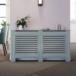 Fativo Grey Horizontal Radiator Cover Grill Shelf Cabinet Mdf Wood Modern Traditional Furniture (19D X 152W X 92.2H Cm) - thumbnail 7