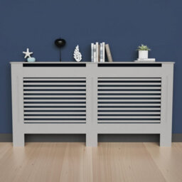Fativo Grey Horizontal Radiator Cover Grill Shelf Cabinet Mdf Wood Modern Traditional Furniture (19D X 152W X 92.2H Cm) - thumbnail 9