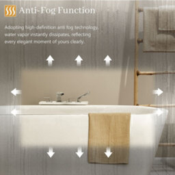 Probaty Bathrooms 600mm Round Mirror With Led Illuminated, Demister Pad Ip44,touch Sensor,backlit Wall Vanity Mirror(Model A) - thumbnail 3