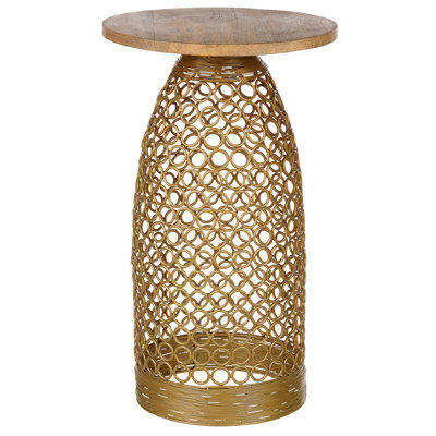 Beliani Side Table Waihi Mango Wood Brown - image 1