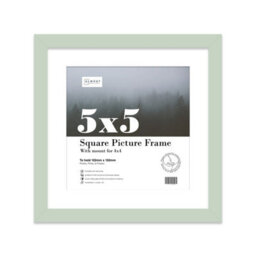 "5X5"" Mint Green Picture Frame - 5X5"" Square Frame With 4X4"" Mount For 5X5""/4X4"" Pictures Moderrn Style Thin Edge, 1 Pack" - thumbnail 1