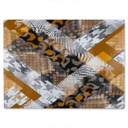 Benjamin Tate Design Geometric Snake Skin & Patterns Glass Chopping Boarddesigner Style