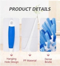 Toilet Brush And Holder Set Wc Bathroom Accessories Deep Cleaning Freestanding - thumbnail 4