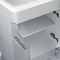 Nes Home Matte Grey 600mm Freestanding Basin Vanity Unit - thumbnail 5