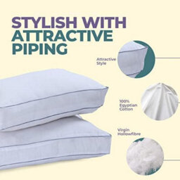 Nod Off 100% Egyptian Cotton Box Designed For Side Sleeper Pillow, Bounce Back Hypoallergenic - Pack Of 1 - thumbnail 2