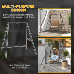 Hammock Chair Stand Metal Frame Hammock Stand Only, Black - thumbnail 4