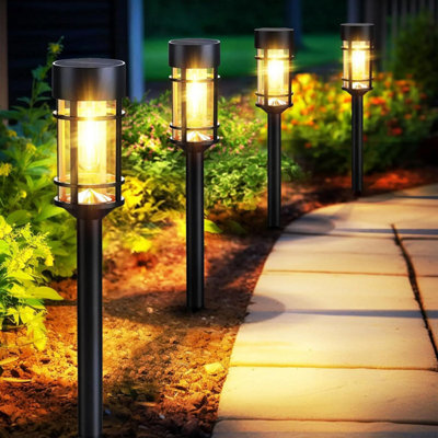 8 Pack Solar Pathway Lights, Waterproof Led Landscape Lighting For Yard, Driveway, 3000K - image 1