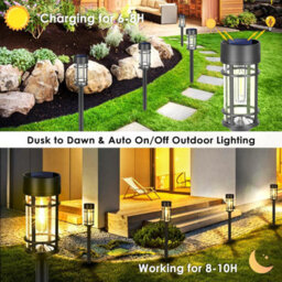 8 Pack Solar Pathway Lights, Waterproof Led Landscape Lighting For Yard, Driveway, 3000K - thumbnail 5