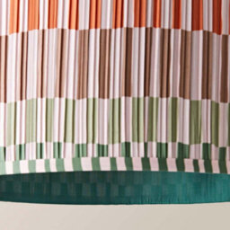 Valuelights Rae Large Stripe Natural Pleated Drum Ceiling Lamp Shade And Bulb (D)45Cm - thumbnail 6