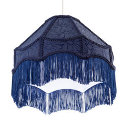 Happy Homewares Classic Victorian Style Empire Pendant Shade In Midnight Blue Fabric - thumbnail 5