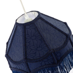 Happy Homewares Classic Victorian Style Empire Pendant Shade In Midnight Blue Fabric - thumbnail 3
