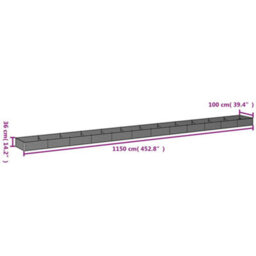 Berkfield Garden Raised Bed 1150X100X36 Cm Corten Steel - thumbnail 7