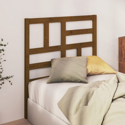 Berkfield Bed Headboard Honey Brown 106X4X104 Cm Solid Wood Pine - image 1