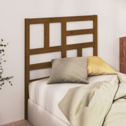 Berkfield Bed Headboard Honey Brown 106X4X104 Cm Solid Wood Pine - thumbnail 1