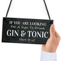 Red Ocean Funny Gin And Tonic Bar Sign Novelty Home Bar Decor Plaque Gin Gifts For Friend - thumbnail 6