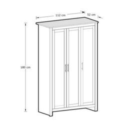 Gfw Lancaster 4 Piece Bedroom Set - Wardrobe Chest Of Drawers Bedside - Sage Green - thumbnail 7