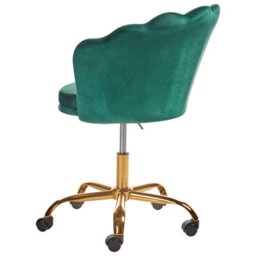 Beliani Desk Chair Monticello Velvet Green - thumbnail 6