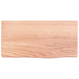 Berkfield Wall Shelf Light Brown 40X20X4 Cm Treated Solid Wood Oak - thumbnail 2